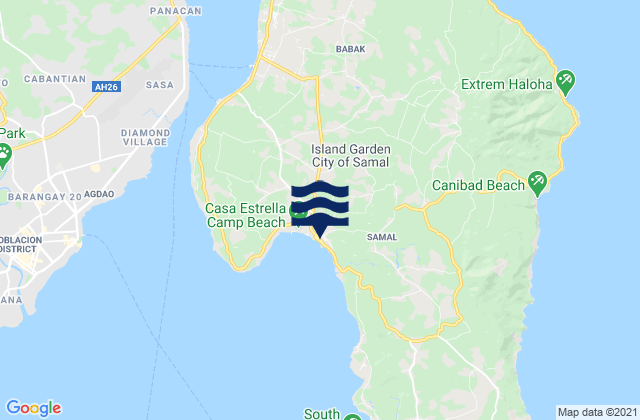 Samal, Philippinesの潮見表地図
