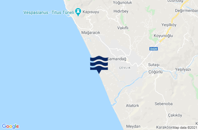 Samandağ, Turkeyの潮見表地図