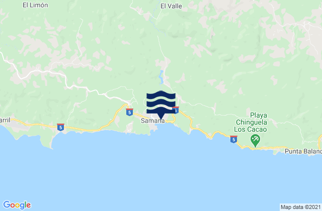 Samaná Municipality, Dominican Republicの潮見表地図