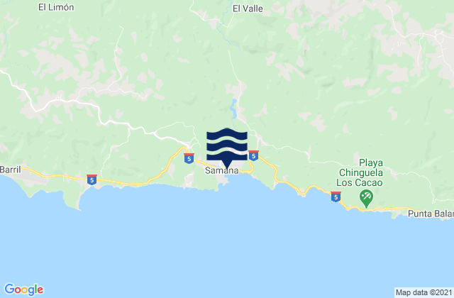 Samaná, Dominican Republicの潮見表地図