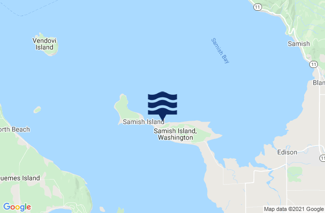 Samish Island, United Statesの潮見表地図