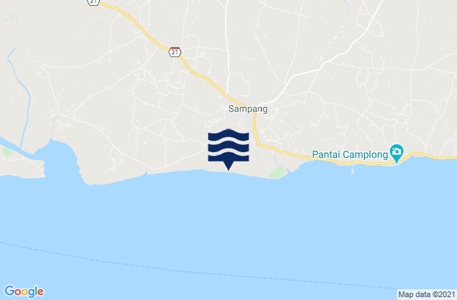 Sampang, Indonesiaの潮見表地図