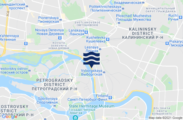 Sampsonievskiy, Russiaの潮見表地図