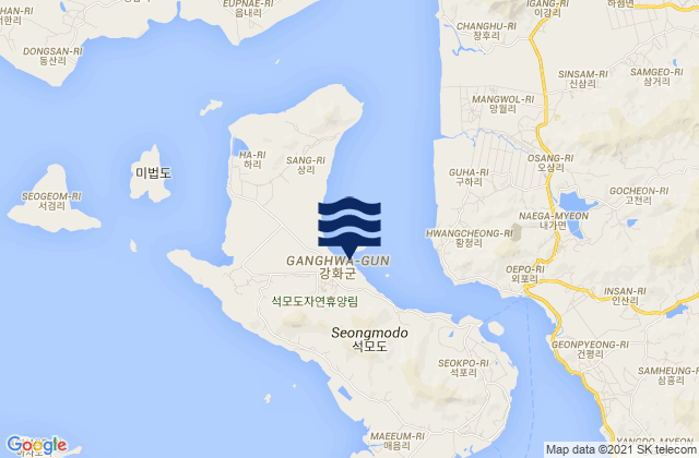 Samsan, South Koreaの潮見表地図
