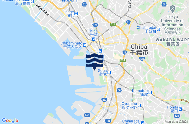 Samugawa, Japanの潮見表地図