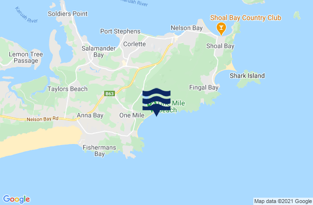 Samurai Beach, Australiaの潮見表地図