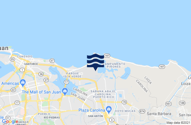San Antón Barrio, Puerto Ricoの潮見表地図