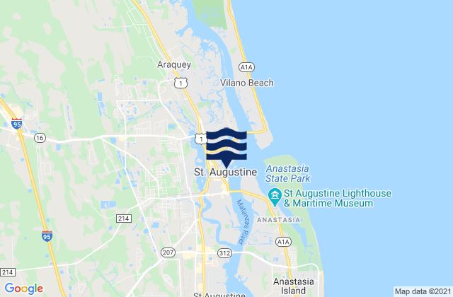 San Augustine, United Statesの潮見表地図