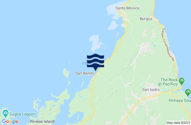 San Benito, Philippinesの潮見表地図