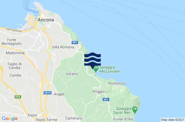 San Biagio, Italyの潮見表地図