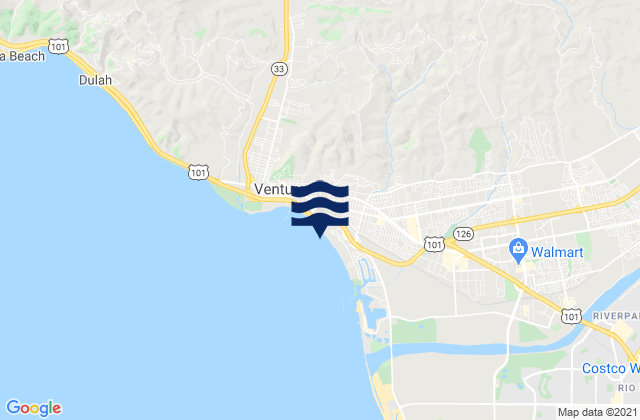 San Buenaventura State Beach, United Statesの潮見表地図