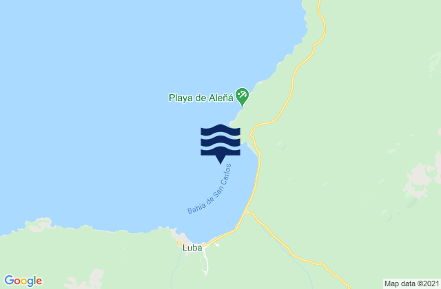 San Carlos Bay Fernando Poo, Equatorial Guineaの潮見表地図