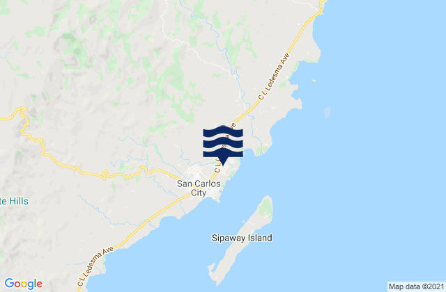 San Carlos City, Philippinesの潮見表地図