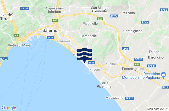 San Cipriano Picentino, Italyの潮見表地図
