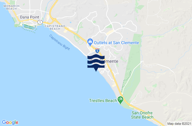 San Clemente, United Statesの潮見表地図