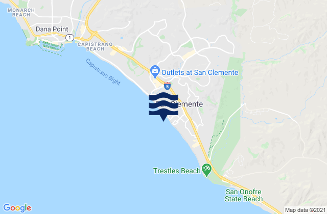 San Clemente Pier, United Statesの潮見表地図