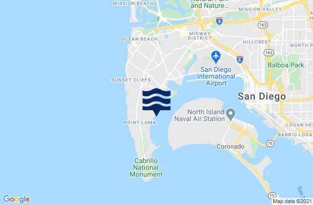 San Diego (Quarantine Station), United Statesの潮見表地図