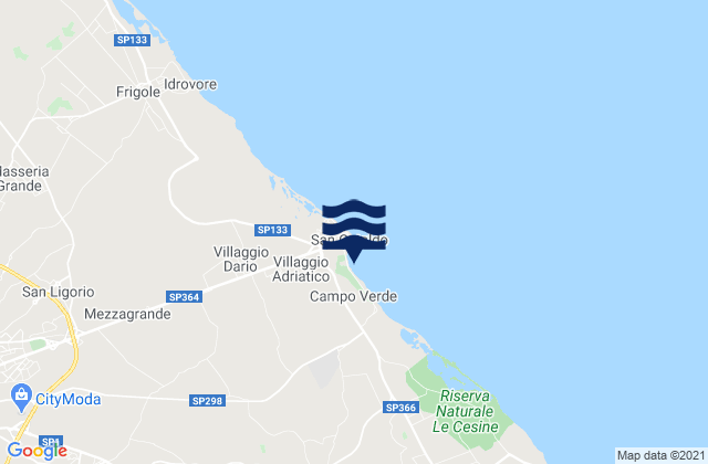 San Donato di Lecce, Italyの潮見表地図