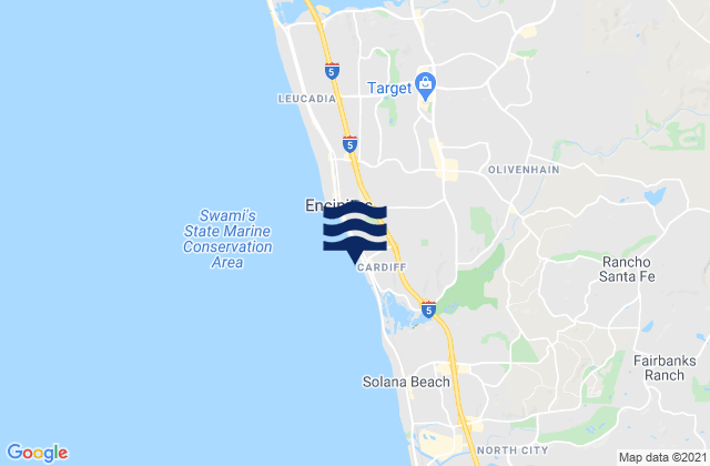 San Elijo State Beach, United Statesの潮見表地図