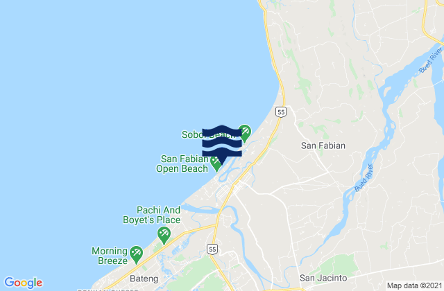 San Fabian, Philippinesの潮見表地図