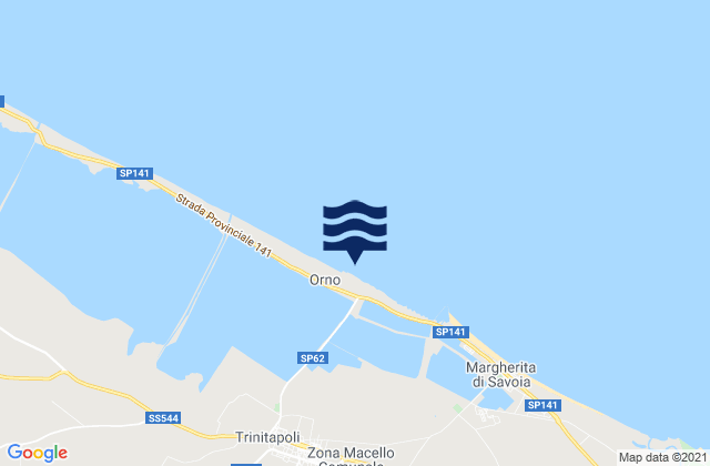 San Ferdinando di Puglia, Italyの潮見表地図