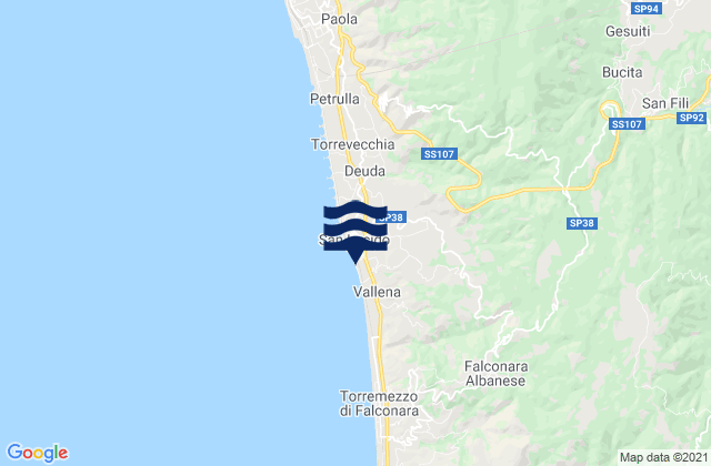 San Fili, Italyの潮見表地図