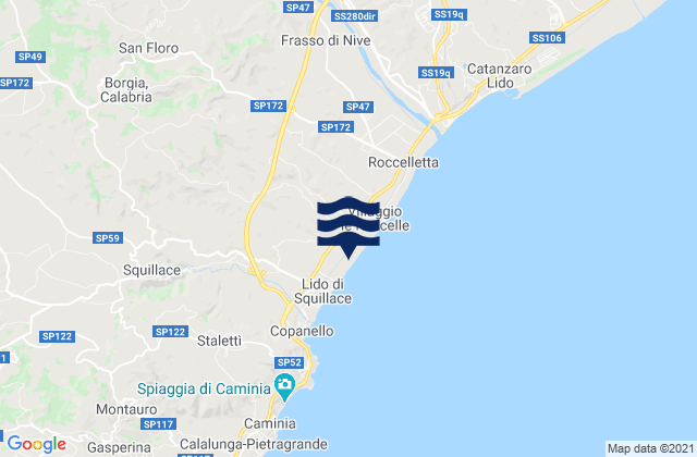 San Floro, Italyの潮見表地図