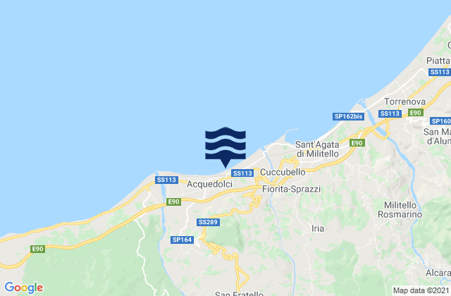 San Fratello, Italyの潮見表地図