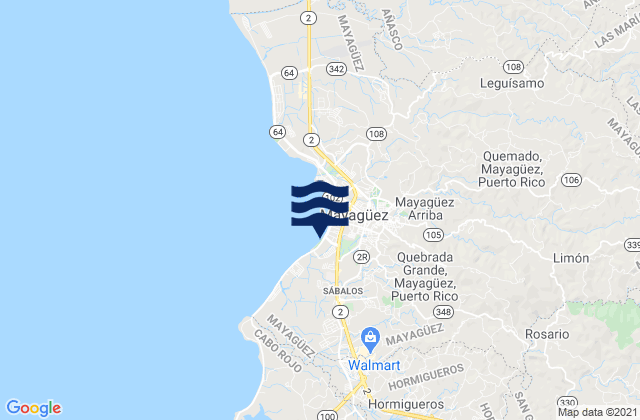 San Germán Municipio, Puerto Ricoの潮見表地図