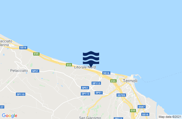 San Giacomo degli Schiavoni, Italyの潮見表地図