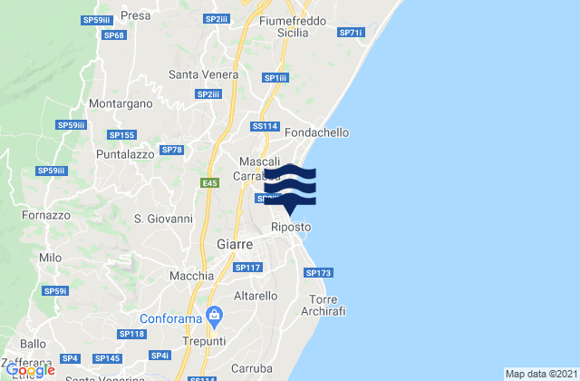 San Giovanni, Italyの潮見表地図
