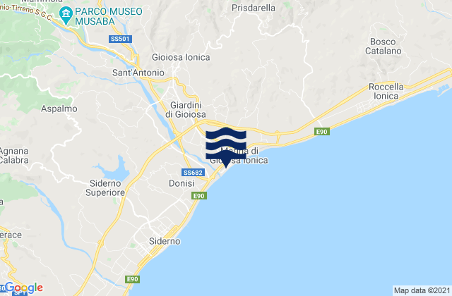 San Giovanni di Gerace, Italyの潮見表地図