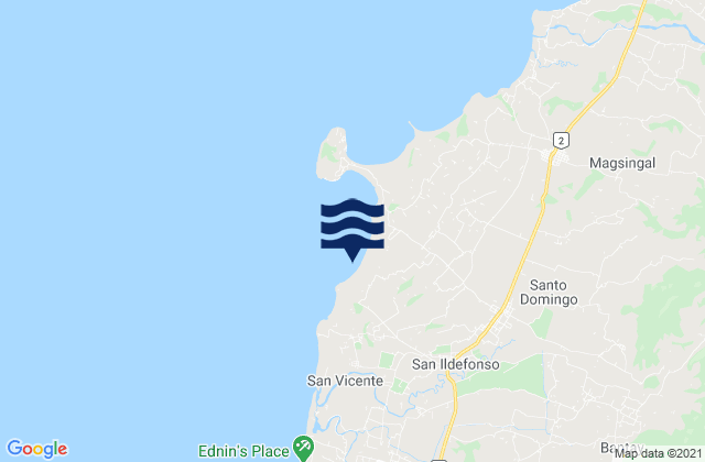 San Ildefonso, Philippinesの潮見表地図