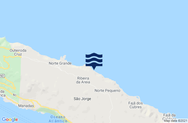 San Jorge - Faja dos Cubres, Portugalの潮見表地図
