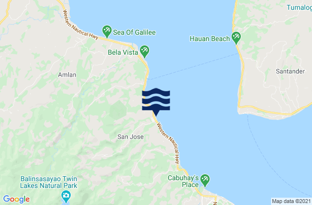 San Jose, Philippinesの潮見表地図