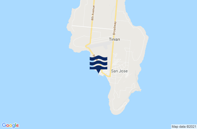 San Jose Village, Northern Mariana Islandsの潮見表地図