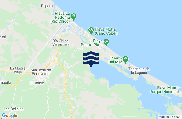 San José de Barlovento, Venezuelaの潮見表地図