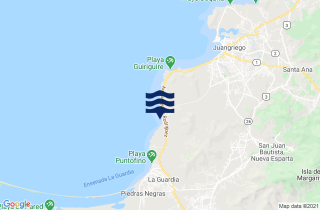 San Juan Bautista, Venezuelaの潮見表地図