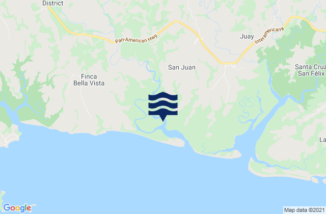 San Juan, Panamaの潮見表地図