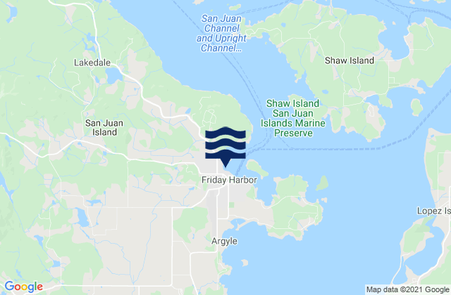 San Juan County, United Statesの潮見表地図