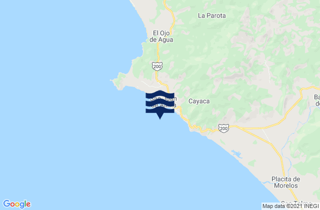 San Juan de Alima, Mexicoの潮見表地図