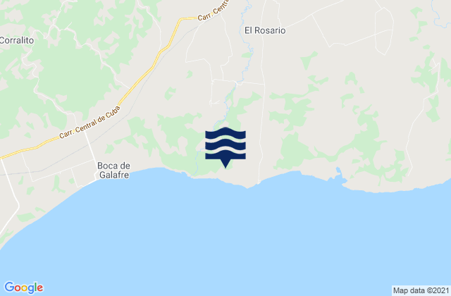 San Juan y Martínez, Cubaの潮見表地図