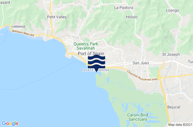 San Juan/Laventille, Trinidad and Tobagoの潮見表地図