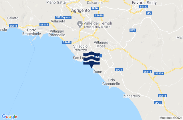 San Leone, Italyの潮見表地図