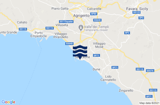 San Leone Mosè, Italyの潮見表地図