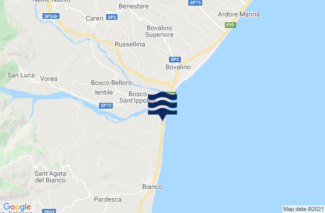 San Luca, Italyの潮見表地図