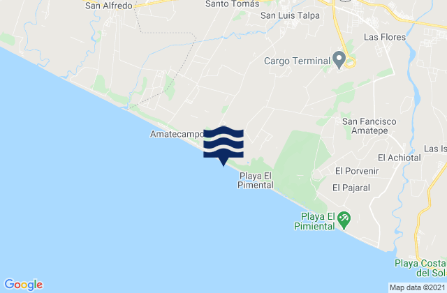 San Luis Talpa, El Salvadorの潮見表地図