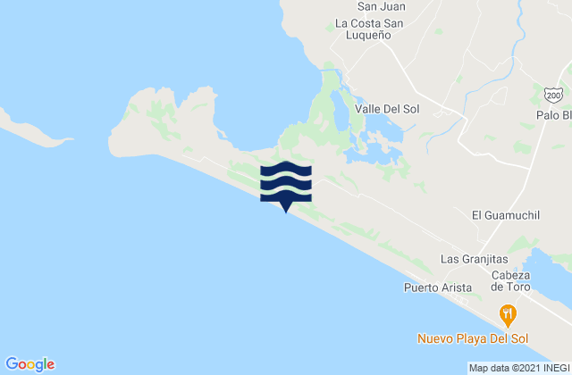 San Luqueño, Mexicoの潮見表地図