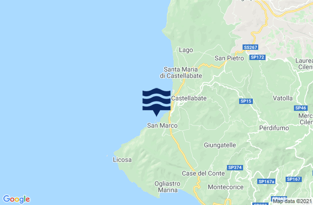 San Marco, Italyの潮見表地図