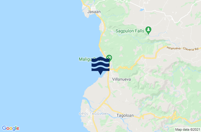 San Martin, Philippinesの潮見表地図